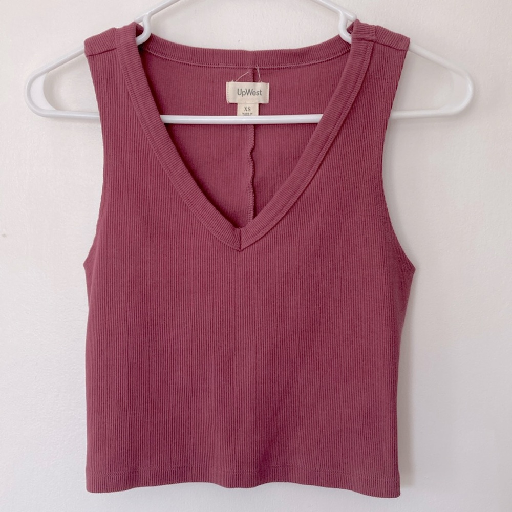UpWest cropped rib knit top, never worn!